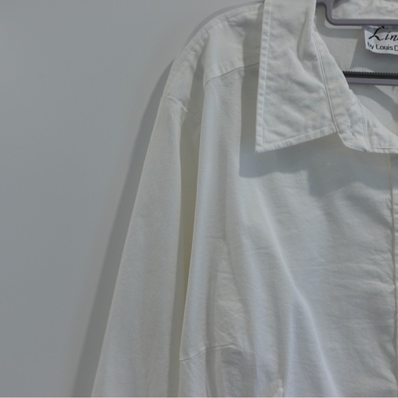 Linea Louis Dell’Olio Sz 3X White Button Front Shirt w/ Pocket Button Up - Picture 4 of 14